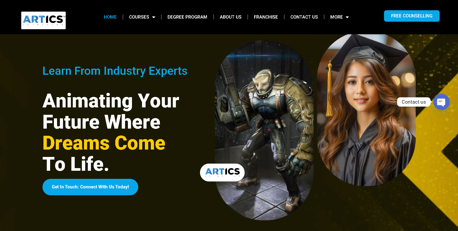 Animation & Design Institute Website - Creative project by Praveen Kumar