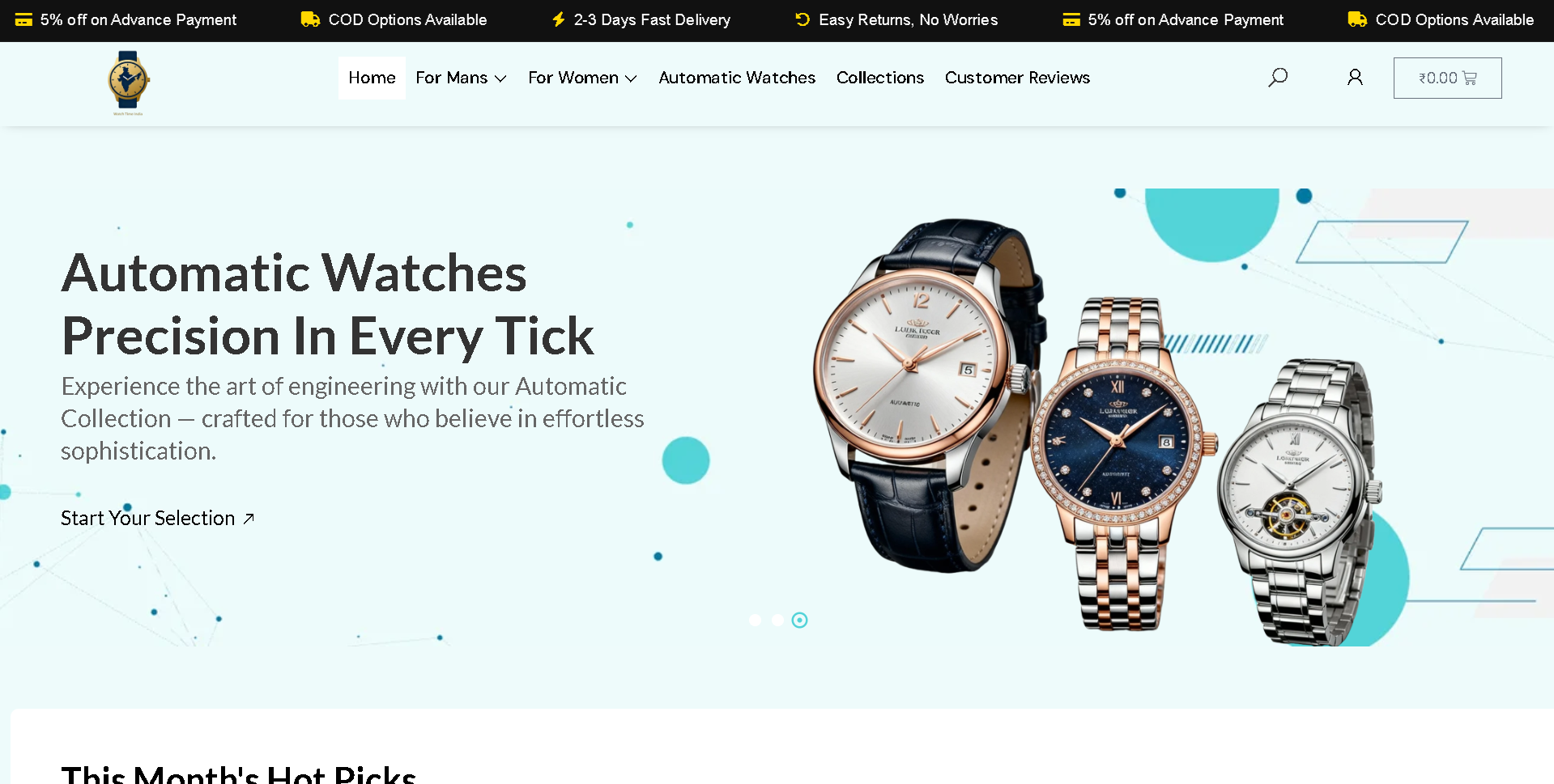 WatchTimeIndias.com – E-Commerce Watch Store - Creative project by Praveen Kumar