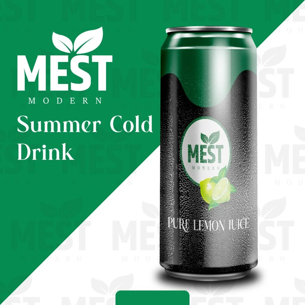 MEST Modern – Lemon Juice Can Packaging Design - Image 1