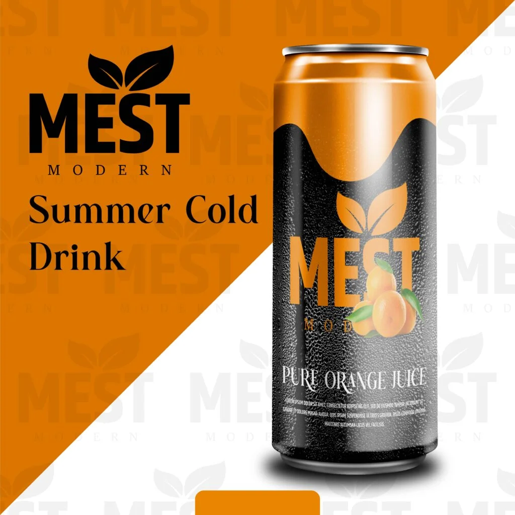 MEST Modern – Lemon Juice Can Packaging Design - Image 2