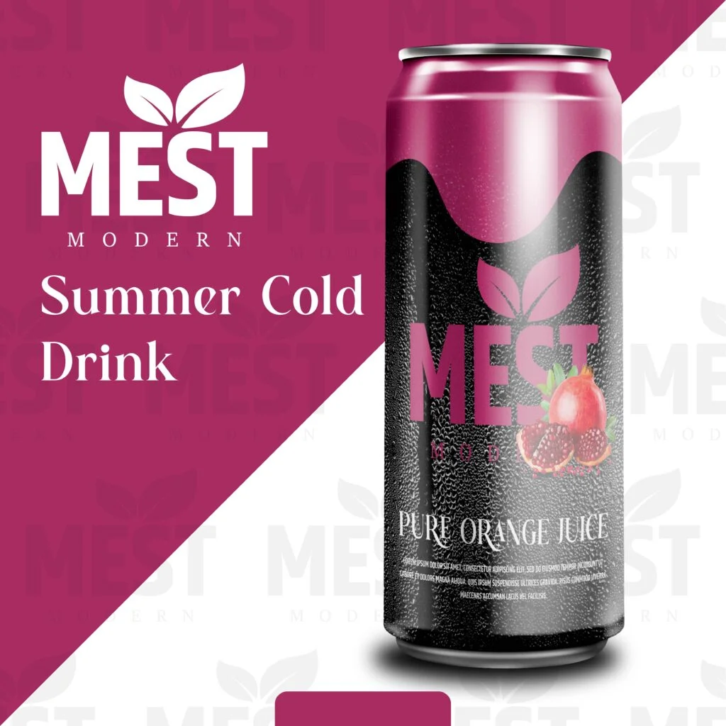 MEST Modern – Lemon Juice Can Packaging Design - Image 3