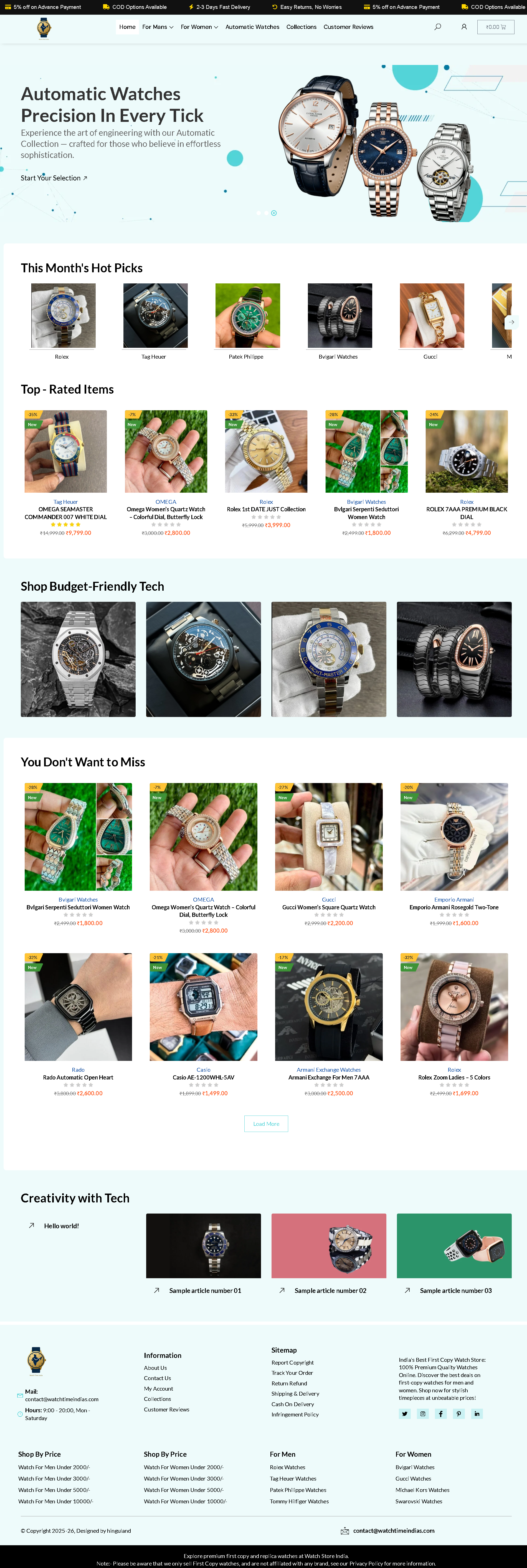 WatchTimeIndias.com – E-Commerce Watch Store - Image 1